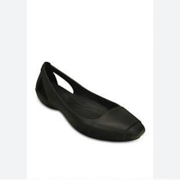 CROCS Sienna Black Square Toed Flat - Picture 1 of 12